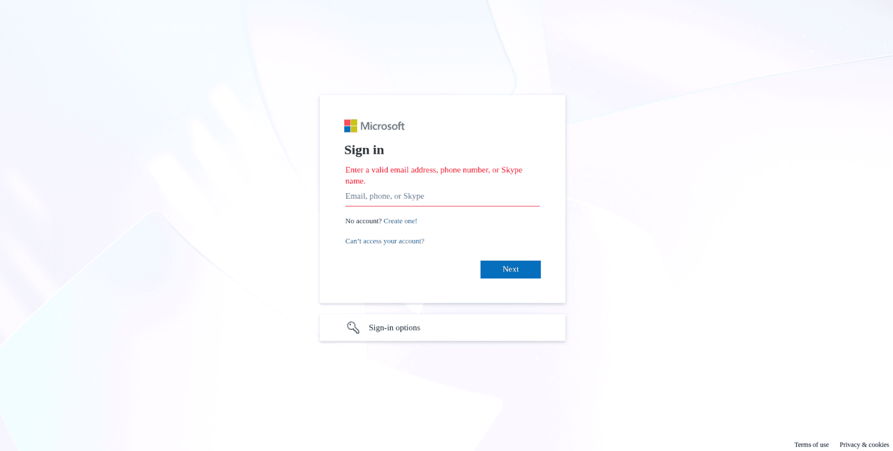Microsoft 365 login page rendered inside BlueKit's attacker-controlled browser